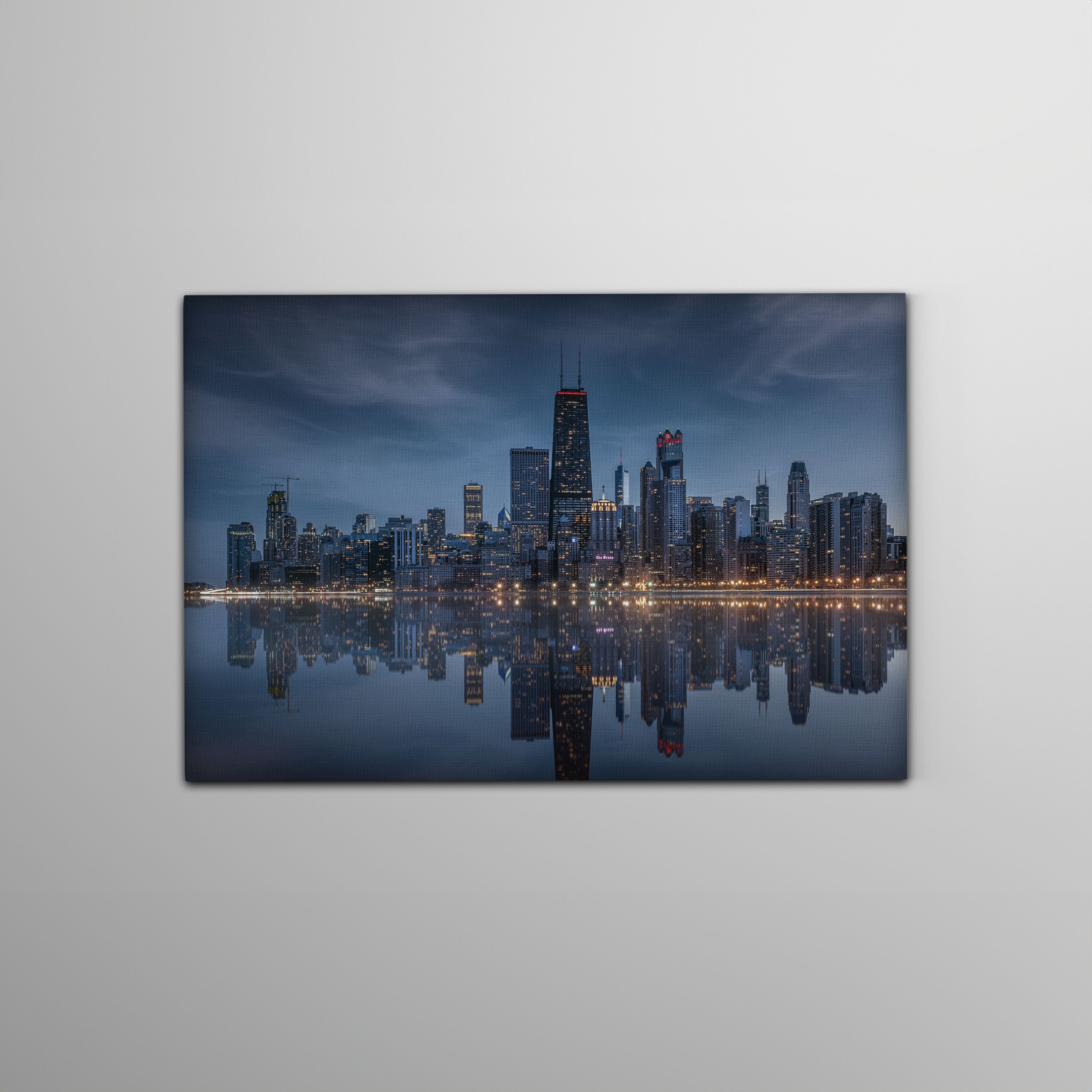 Chicago Şehri Yansıması Kanvas Tablo
